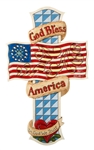 God Bless America Wall Cross - 12" H