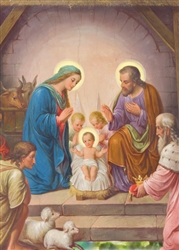 2019 Christmas Spiritual Bouquet Card - For Unto Us A Child Is Born