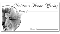 Christmas Flower offering Envelope