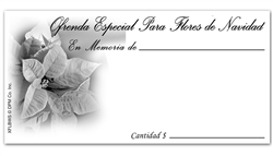 Spanish Christmas Flower offering Envelope