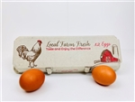 12-egg Solid Top Egg Carton Red/Brown Design - 140 units