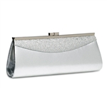 Coloriffics HB289 Soft Silver With Silver Glitter Clutch