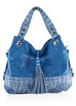 DollsBags Tassels and More Blue Satchel