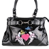 Katydid Black ETERNAL LOVE TATTOOED Handbag