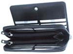 Leatherbay 50112 Genuine Leather Black Zip Wallet