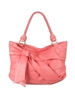 Melie Bianco Bow Satchel With Covered Studs Coral