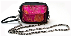 Women's Camera Bag Pink Brocade