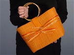 Top It Off Accessories Maddi Tote Orange Multi-stripe Bow