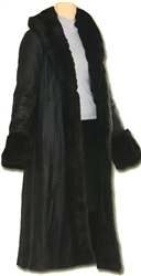 reversible faux fur leather coat