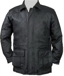 leather field jacket