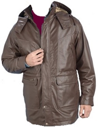 lambskin parka with hood