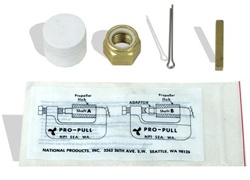 Discontinued PPF-216 3/4"-NC Propeller Nut Kit with Nylock Nut Cotter Pin, Brass Key & Grease