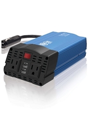 Tripp Lite 375W PowerVerter Ultra-Compact Car Inverter with 2 AC Outlets, 2 USB Charging Ports and Battery Cables