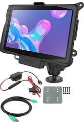 RAM EZ-Roll'r Power Cradle for Samsung Galaxy Tab Active Pro & Active4 Pro with Backing Plate