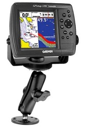 2.5 Inch Dia. Base with 1.5" Dia. Rubber Ball, Standard Sized Length Arm and RAM-202-G2U 2.5" Dia. Plate for Selected Garmin Marine Devices (Rugged Duty)