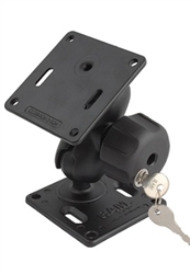 Two 3.68 Inch Square VESA 75mm Compatible Plates with LOCKING SHORT Sized Length Arm