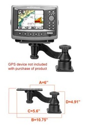 Horizontal Surface Base with 6 Inch Bent Swing Arm and Universal 6.25 Inch x 2 Plate (RAM-111U Series Compatible)