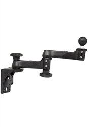 Universal Vertical Mount with Double Straight Swing Arms and 1.5 Inch Diameter Ball
