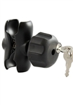 Double Socket SHORT Sized Length Arm for 1.5 Inch Ball w/ Keyed Lock (3.5 Inches in Overall Length)