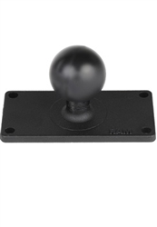 2 Inch x 4 Inch Aluminum Plate with 1.5 Inch Dia. Ball (4-Hole Pattern of 1.5" x 3.5" Center to Center)