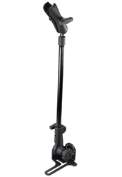 Passenger Side Universal No-Drill RAM POD HD Vehicle Mount with 18 Inch Long Pole, Double Socket Arm (Adapter Plate NOT Included, Fits 1.5 Inch Diameter "C" Sized Ball Accessories)