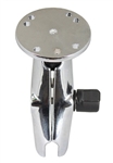 CHROME 2.5 Inch Dia. Round Base with 1 Inch Diameter Ball and Standard Sized Length Arm (No Diamond Mounting Plate Adapter)