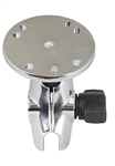 CHROME 2.5 Inch Dia. Round Base with 1 Inch Diameter Ball and SHORT Sized Length Arm (No Diamond Mounting Plate Adapter)