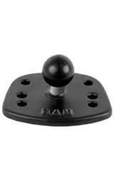 Marine MOUNTING PLATE with 1.0" Dia. Rubber Ball for Selected Eagle, Humminbird and Lowrance Models