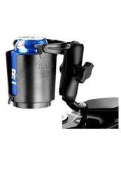 Universal Plate 45 Degree Angle with 9 Millimeter Hole with Standard Sized Arm and Self Leveling Cup Holder (Fits Bottles 2.5” to 3.5” dia.)