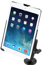 2.5 Inch Diameter Base and Standard Sized Length Arm with RAM-HOL-AP17U Holder for Apple iPad Air (1st Gen) WITHOUT Case or Cover