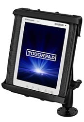 2.5 Inch Diameter Base and LONG Sized Arm with RAM-HOL-TAB9U Tab-Tite Clamping Cradle for Panasonic Toughpad FZ-A1 (Fits Thin Case)