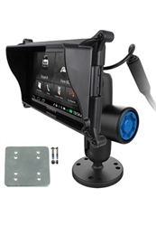 Flat Surface Mount with Back Plate, Security PIN-LOCK Arm and RAM-HOL-GA66LU LOCKING Holder for Garmin Fleet 660 and 670 Series