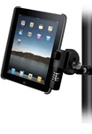 Handlebar Mount with Zinc U-Bolt (Fits .5 to 1.25 Dia.), Standard Sized Length LOCKING Arm and RAM-HOL-AP8LU LOCKING Holder for Apple iPad 3, iPad HD, iPad 2, iPad WITHOUT Case or Cover