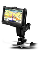 Handlebar Mount with Zinc U-Bolt (Fits .5 to 1.25 Dia.), Standard Sized Length Arm & Garmin RAM-HOL-GA26U Holder (Selected nuvi 700 Series)