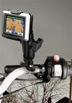 Handlebar Mount with Zinc U-Bolt (Fits .5 to 1.25 Dia.), Standard Sized Length Arm & Garmin RAM-HOL-GA32U Holder (Selected nuvi 500, 510 and 550 Series)