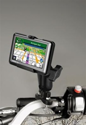 Handlebar Mount with Zinc U-Bolt (Fits .5 to 1.25 Dia.), Standard Sized Length Arm & Garmin RAM-HOL-GA35U Holder (Selected nuvi 1450 & 1490 Series)