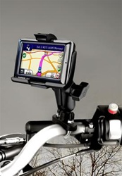 Handlebar Mount with Zinc U-Bolt (Fits .5 to 1.25 Dia.), Standard Sized Length Arm & Garmin RAM-HOL-GA37U Holder (Selected nuvi 1690 Series)