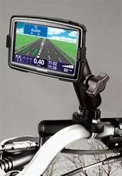 Handlebar Mount with Zinc U-Bolt (Fits .5 to 1.25 Dia.), Standard Sized Length Arm & TomTom RAM-HOL-TO10U Holder for Selected: Start 55,  XXL 535T, 540, 550 Series