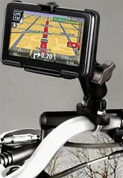 Handlebar Mount with Zinc U-Bolt (Fits .5 to 1.25 Dia.), Standard Sized Length Arm & TomTom RAM-HOL-TO11U Holder for Selected GO 2535 Series