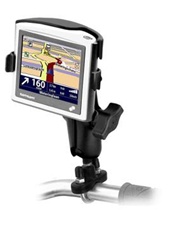 Handlebar Mount with Zinc U-Bolt (Fits .5 to 1.25 Dia.), Standard Sized Length Arm & TomTom RAM-HOL-TO4U Holder (Selected ONE and ONE V2 Series)