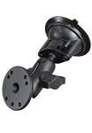Single 3.25" Dia. Suction Cup Base with Twist Lock, Aluminum SHORT Length Sized Arm and 2.5" Dia. Plate (Medium Duty)