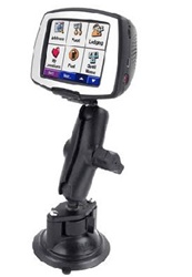 Single 3.25" Dia. Suction Cup Base with Twist Lock, Aluminum Standard Length Sized Arm and Garmin RAM-HOL-GA19U Holder (Selected C320, C330 and C340 Series)