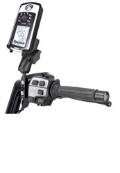 Brake/Clutch Assembly Mount or U-Bolt Handlebar Mount with Standard Sized Arm and Garmin RAM-HOL-GA6U Holder (Selected GPS(72,76) and GPSMAP(76,76S) Series)