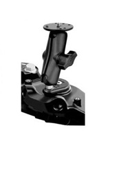 Motorcycle Fork Stem Mount with Standard Sized Length Arm and 2.5 Inch Dia. Plate with 1/4"-20 Male Aluminum Camera Stud