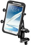 Motorcycle Fork Stem Mount and Standard Sized Length Arm with RAM-HOL-UN10BU  Large X-Grip Phone Holder (Fits Device Width 1.75" to 4.5")