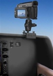 U Clamp (Aviation Glare Shield) Fits Flat Edge 0.17" to 1.12" with SHORT Sized Arm and 1/4-20" Camera Adapter