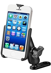 Universal Plate with 11 Millimeter Hole, Standard Sized Length Arm and Apple RAM-HOL-AP11U iPhone 5 Holder (Fits iPhone 5/5S WITHOUT Case, Cover or Skin)