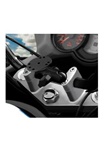 Motorcycle Top Clamp Mount with Short Sized Length Arm and Universal ROUND Plate