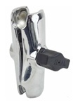 Double Socket CHROME Standard Sized Length Arm for 1 Inch Ball