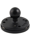 Triple Magnetic Base with Universal 2.5 Inch Round Aluminum Plate with 1 Inch Dia. Rubber Ball (AMPS Hole Compatible)